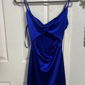 Windsor Royal Blue Satin Dress